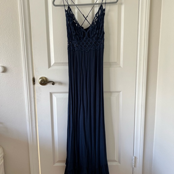 Free People Adela Maxi In Navy Blue - Picture 5 of 7